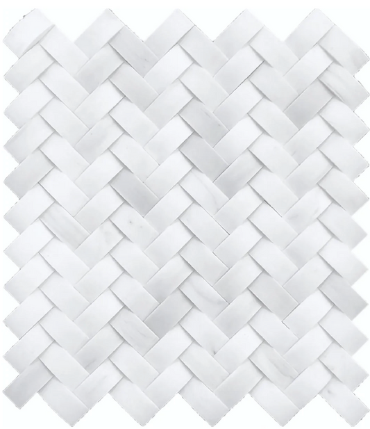 White Glacier Duomo Honed Mosaic