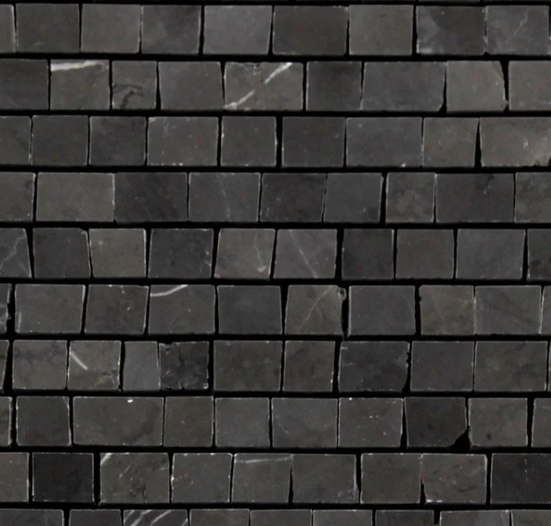 Noir Silk Marble Mini Honed Mosaic