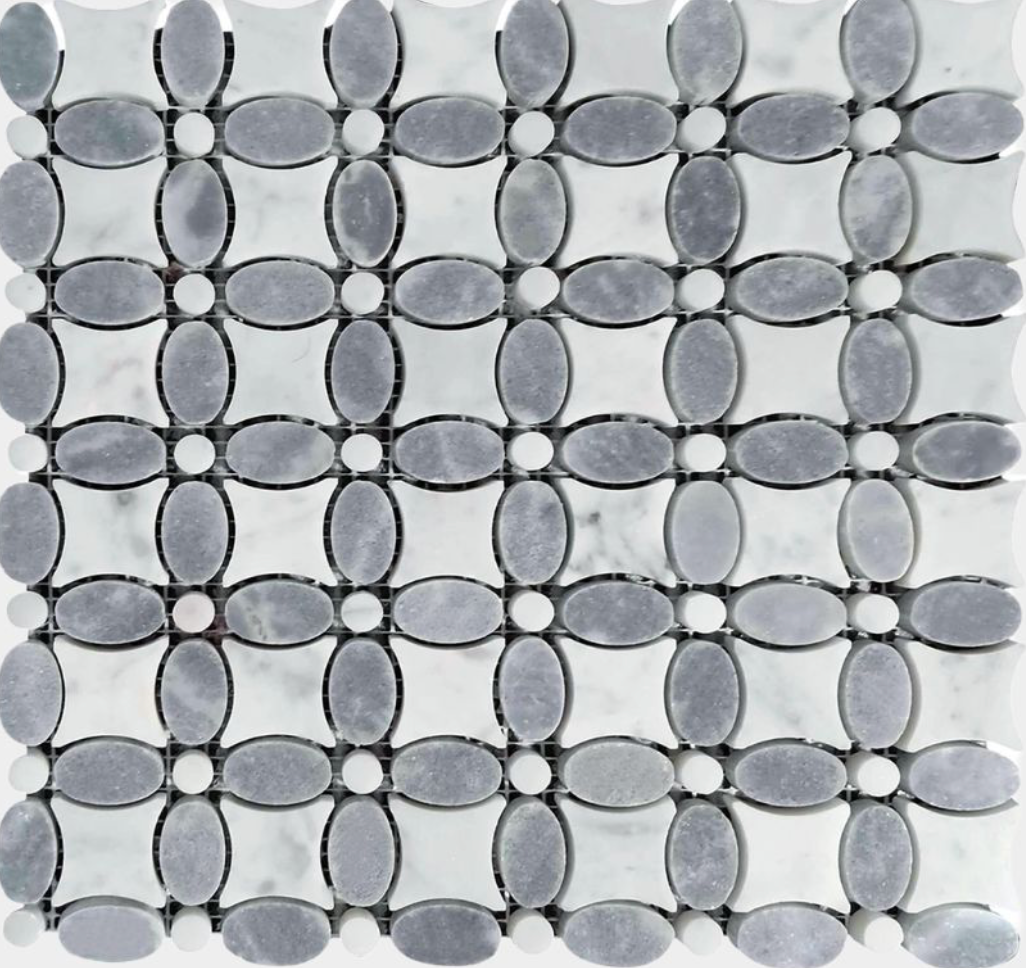Classic Grey Flower Mosaic