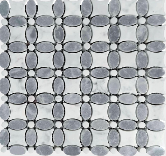 Classic Grey Flower Mosaic