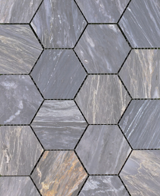 Northern Sky Hexagon 3" Brushed Mosaic