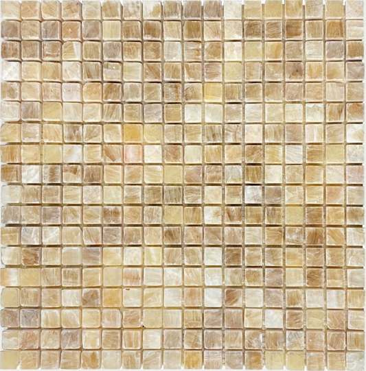 Onyx Gold Square 5/8” Polished Mosaic