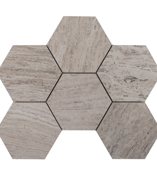 Rustic Alabastro VC Honeycomb 5" Honed Mosaic