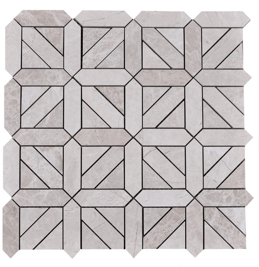 Vanilla Pearl Parquet Honed Mosaic