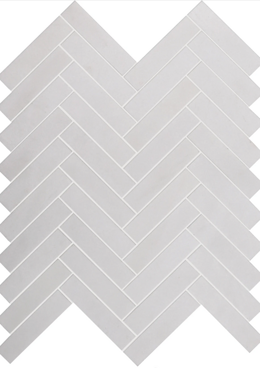 Thasso Herringbone 1" x 4"Honed Mosaic