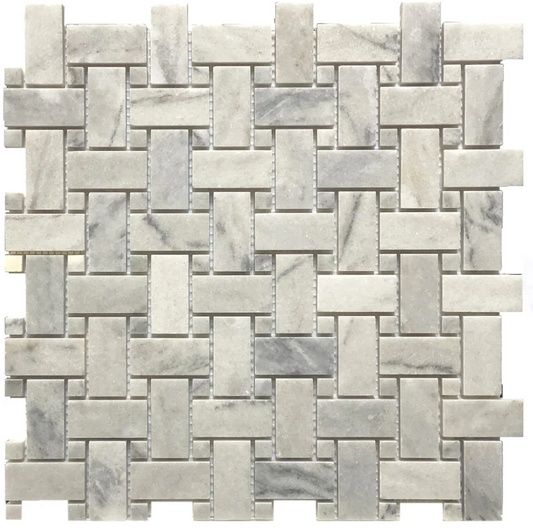 Stream Basketweave Honed Mosaic