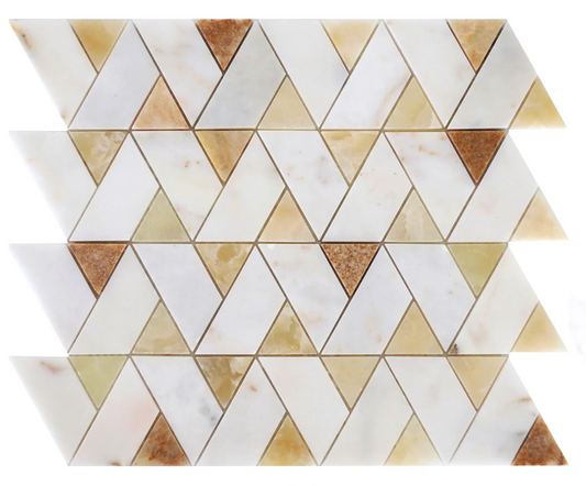 Onyx Amber & Sugar Sierra Honed Mosaic