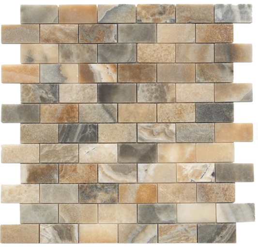 Grey Onyx 1'' x 2'' Honed Mosaic (Copy)