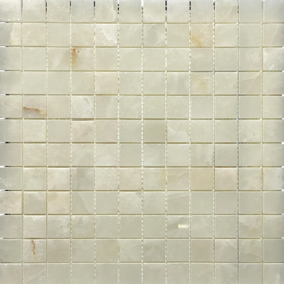 Onyx White 1" x 1" Polished Mosaic