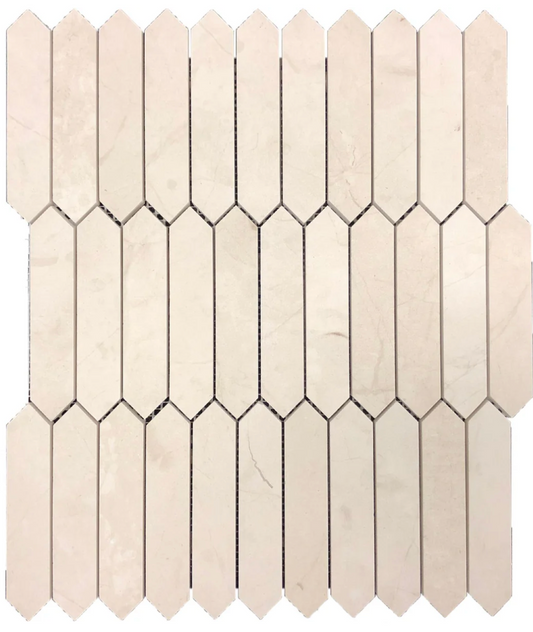 Cream Aero Picket 1" x 4" Honed Mosaic