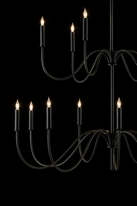 Tirrell Large Black Chandelier