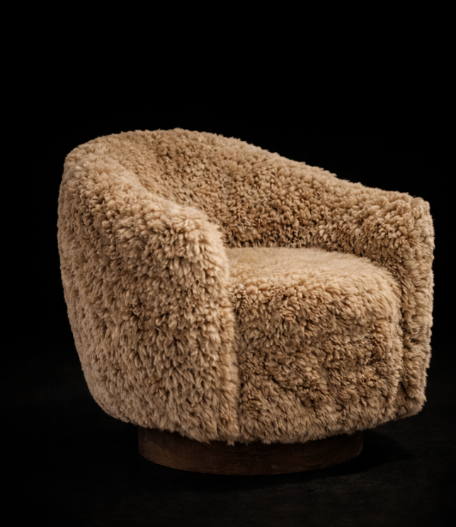 Simone Swivel Chair - Morel Taupe