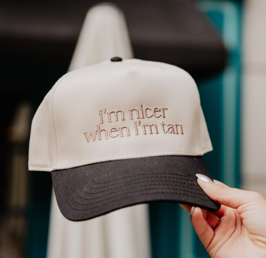 "I'm Nicer When I'm Tan" Vintage Hats