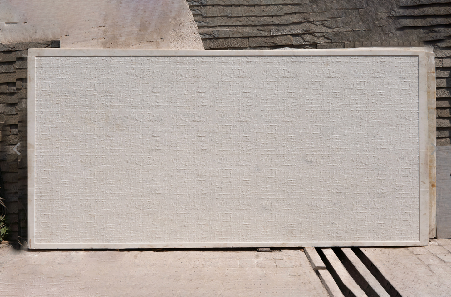 Woven Echo Marble Relief Panel