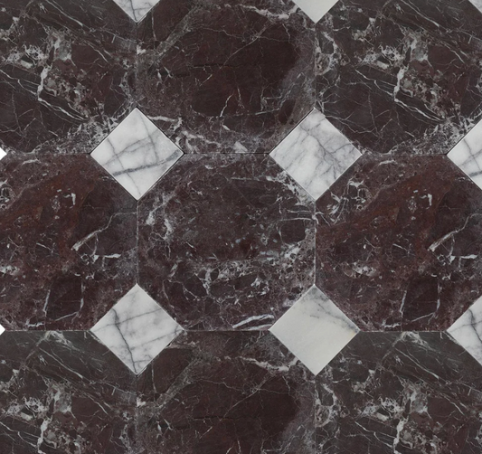 Rosso Levanto & Violeta Tumbled Mosaic