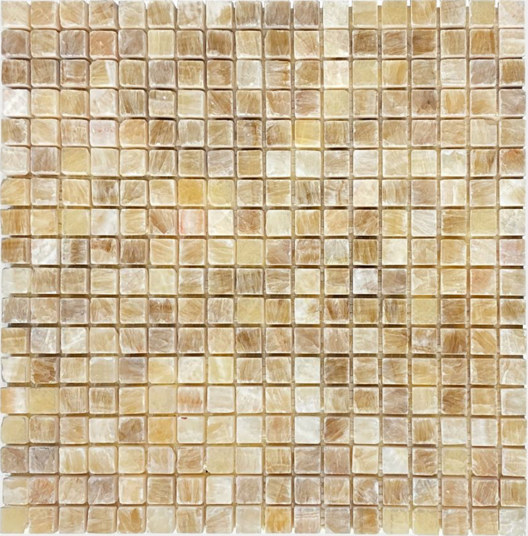 Onyx Gold Square 5/8” Polished Mosaic