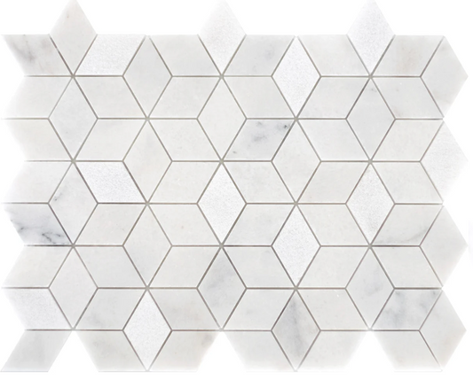 Aloe Vera Cube Polished and Sandblasted Mosaic