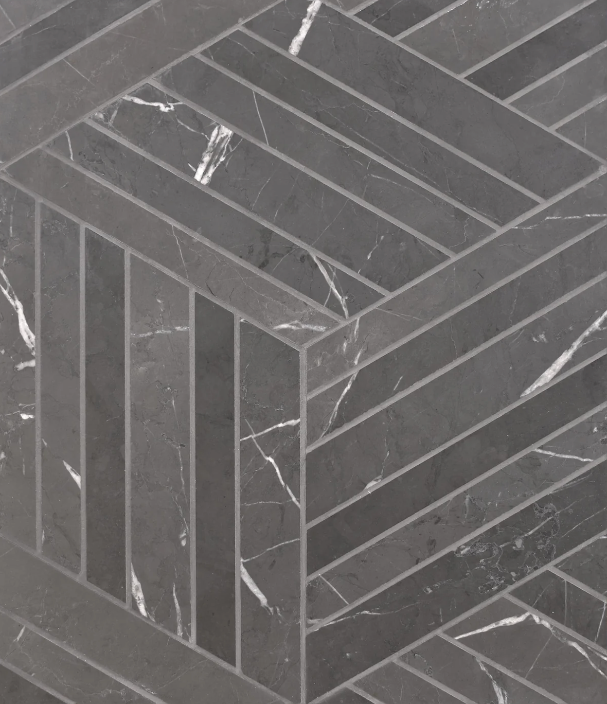 Mountain Grey Plain Bellagon Honed Mosaic