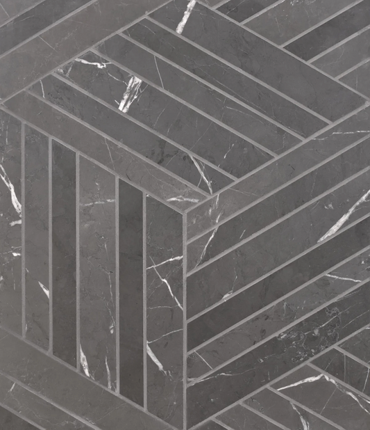 Mountain Grey Plain Bellagon Honed Mosaic