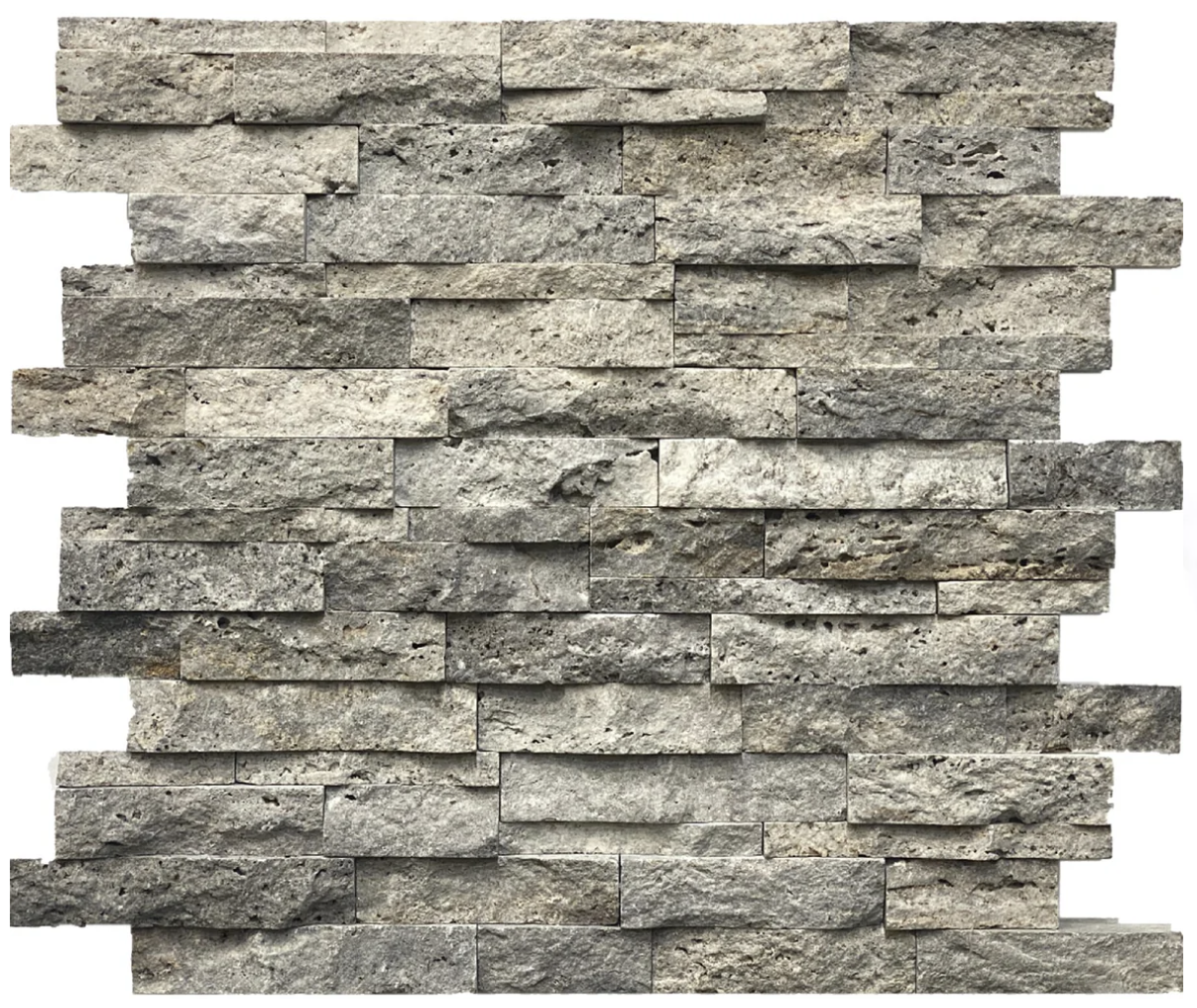 Rustic Silver CC Gris Cielo Split Face Mosaic