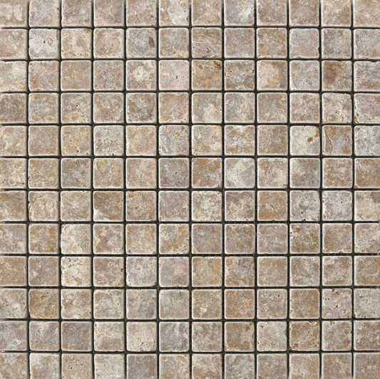 Brown Kona CC 1" x 1" Tumbled Mosaic