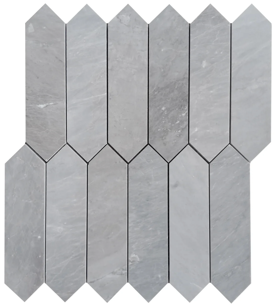 Grey Earth Picket 2" x 8" Polished Mosaic