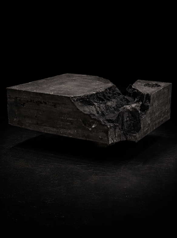 Black Concrete Sculptural Table