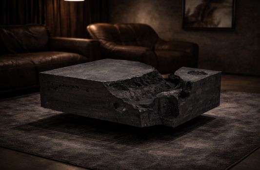 Black Concrete Sculptural Table