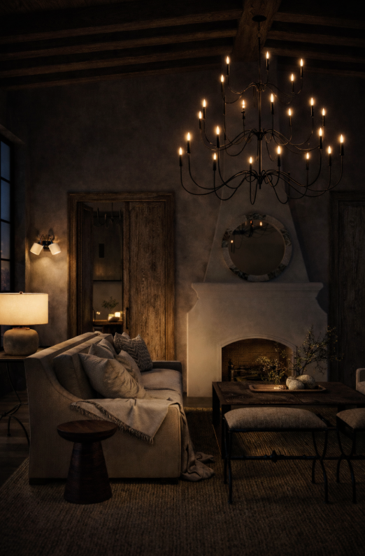 Tirrell Large Black Chandelier