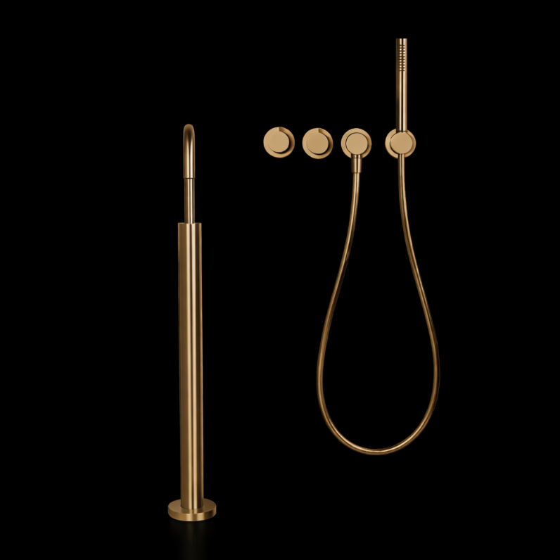 PB SET25THERM - Thermostatic floor mounted bath set