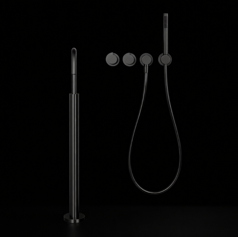 PB SET25THERM - Thermostatic floor mounted bath set