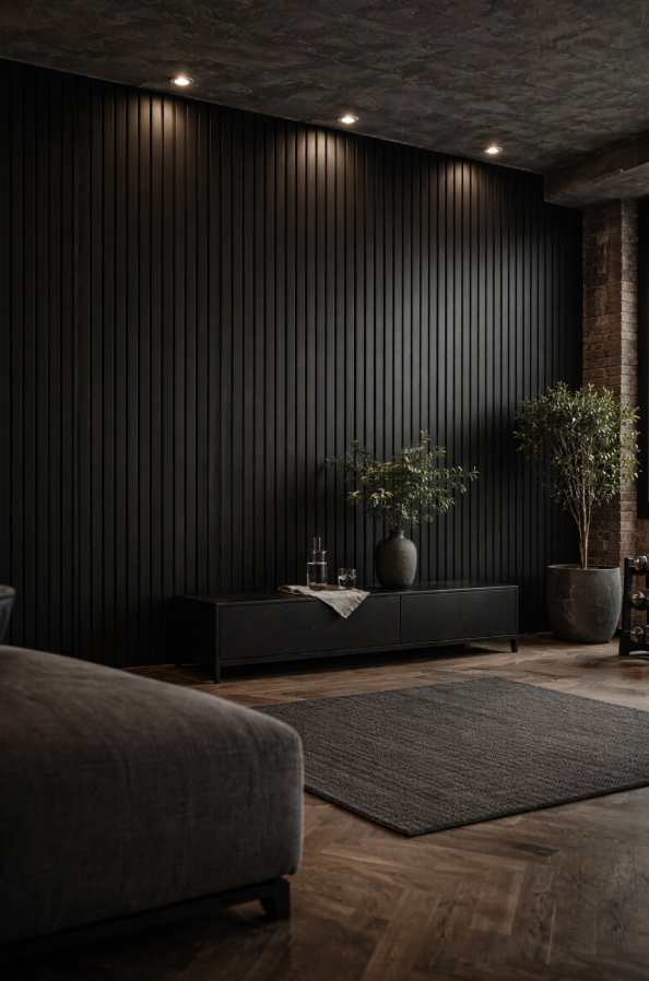 Slatpanel® Luxe Black Wide Slat Wood Wall Panel