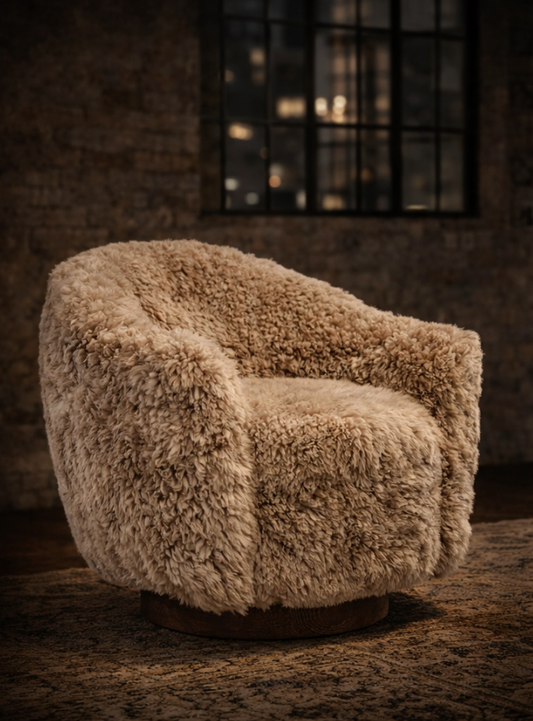 Simone Swivel Chair - Morel Taupe