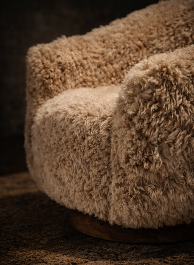 Simone Swivel Chair - Morel Taupe