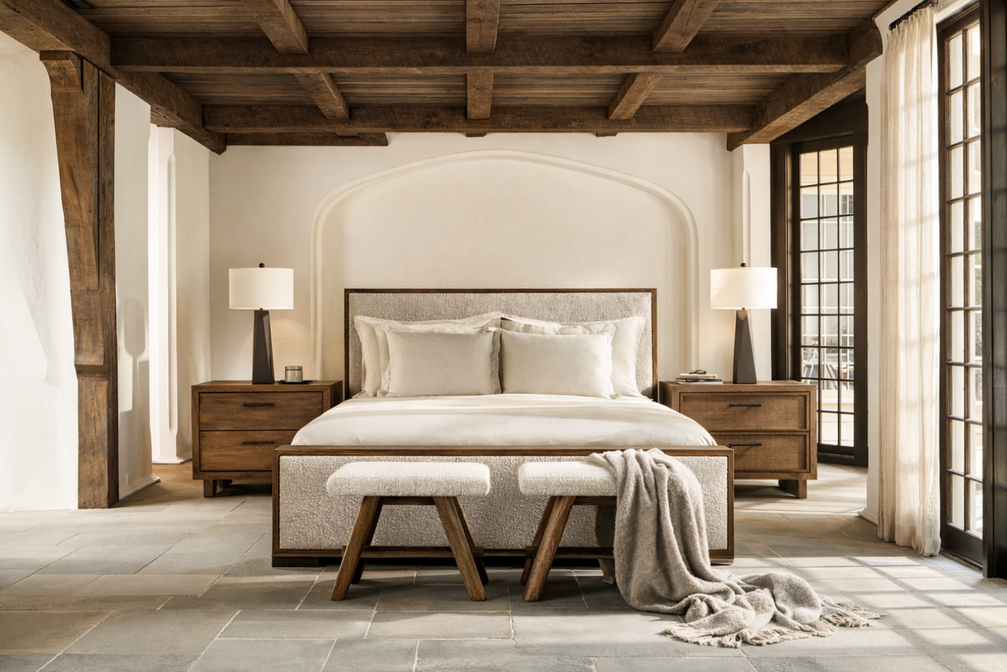 Casa Paros Panel Bed King