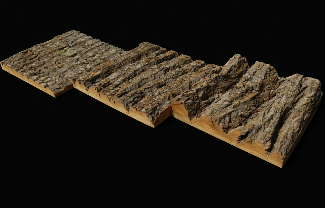 Poplar Bark Panel Wall Coverings