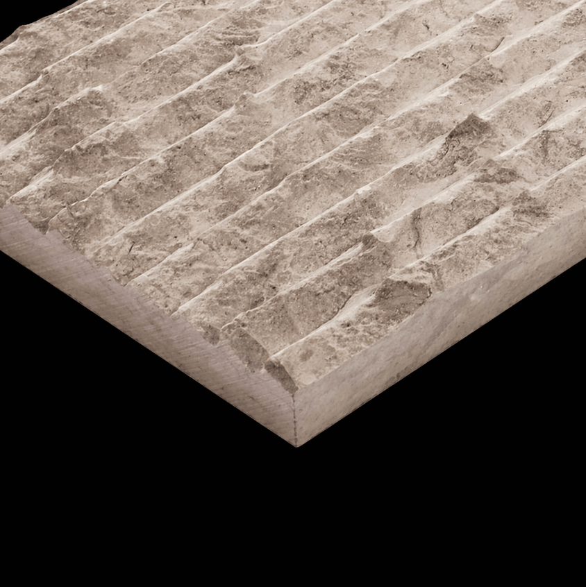 Volcanic Limestone Raked 4x20