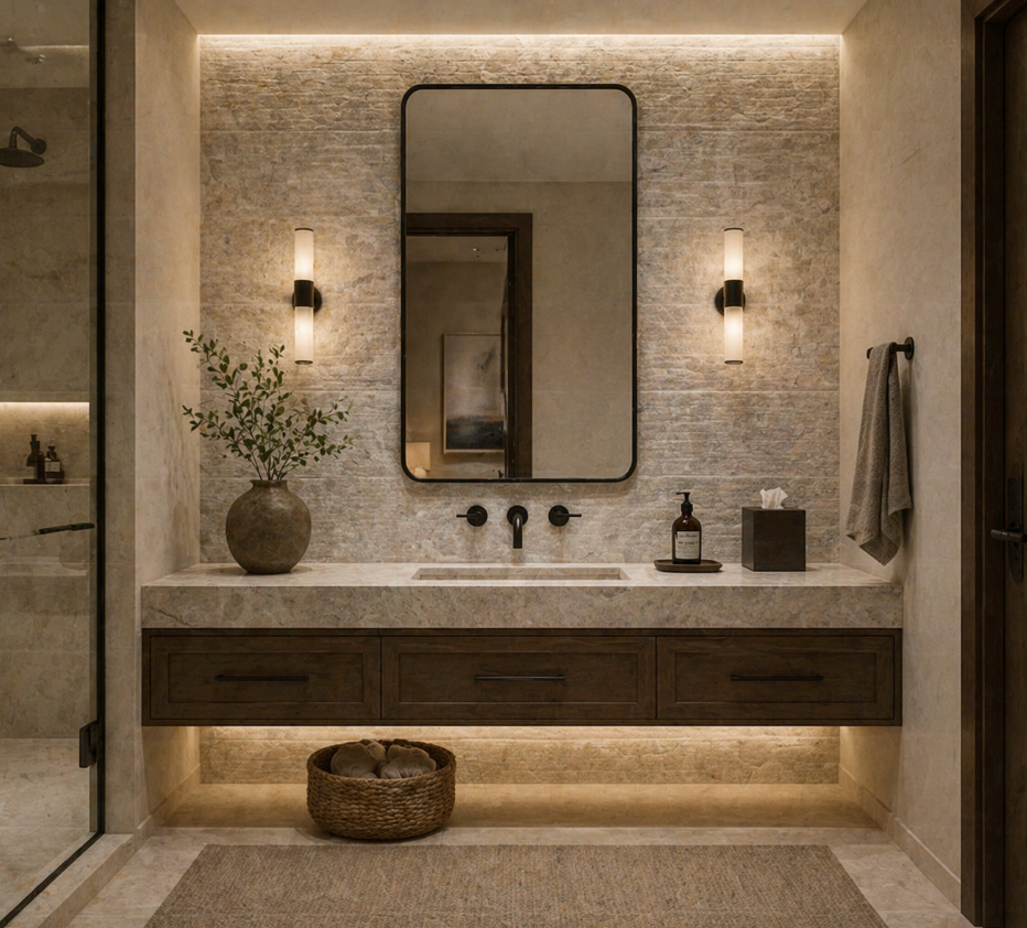 Cream Misty Chiseled  18x36 Limestone Tile