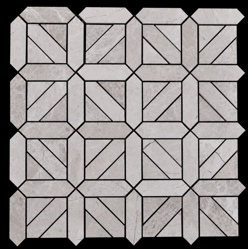 Vanillish Pearl Parquet Honed Mosaic