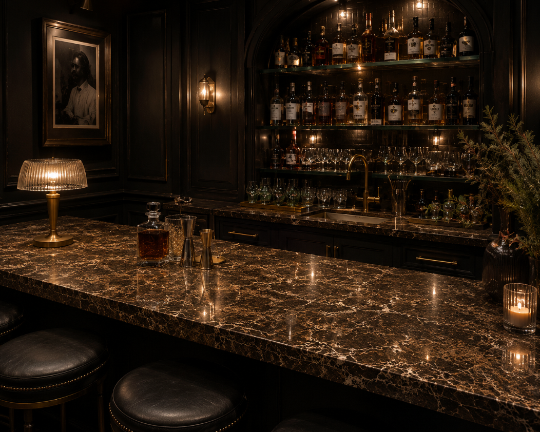 Emperador Dark Polished Marble Slab