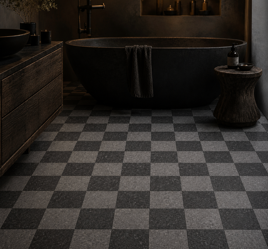 Flemish Bluestone Black 12x12 Tumbled Porcelain Tile