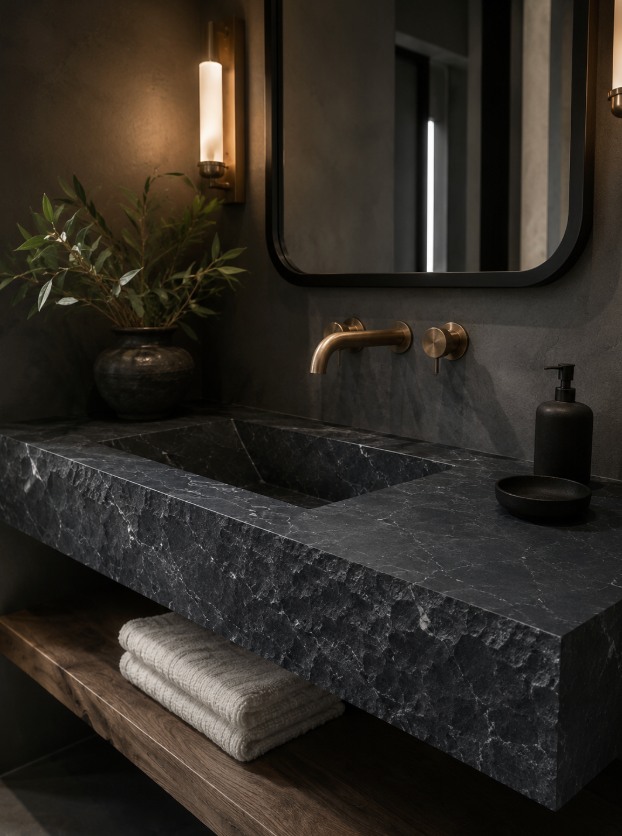 Black Diamond Honed Quartzite in 2cm