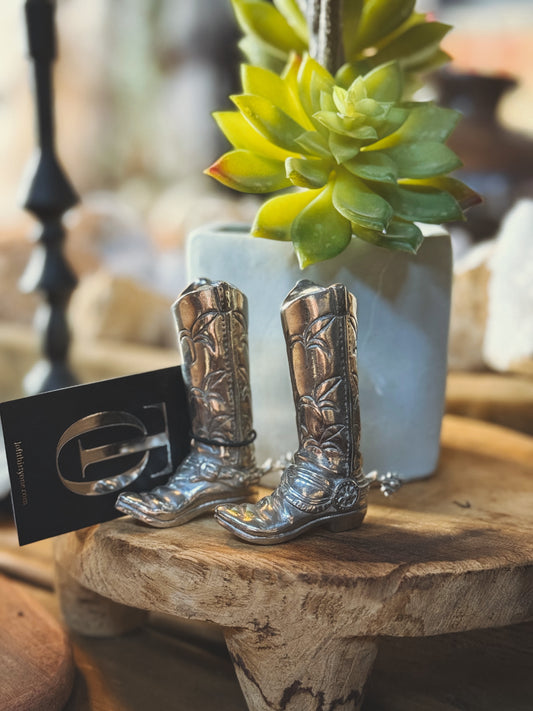 Pewter Cowboy Boot Salt & Pepper Set
