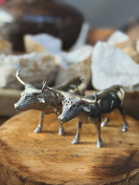 Sterling Silver Steers S&P Set