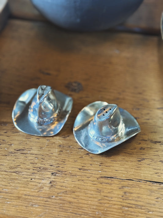 Pewter Cowboy Hat Salt & Pepper Set