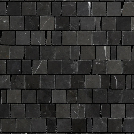 Noir Silk Marble Honed Mosaic